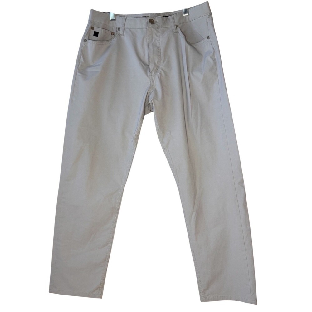 Vineyard Vines‎ OTG On The Go Pants Mens 32 Flat Front  Stretch Light Gray